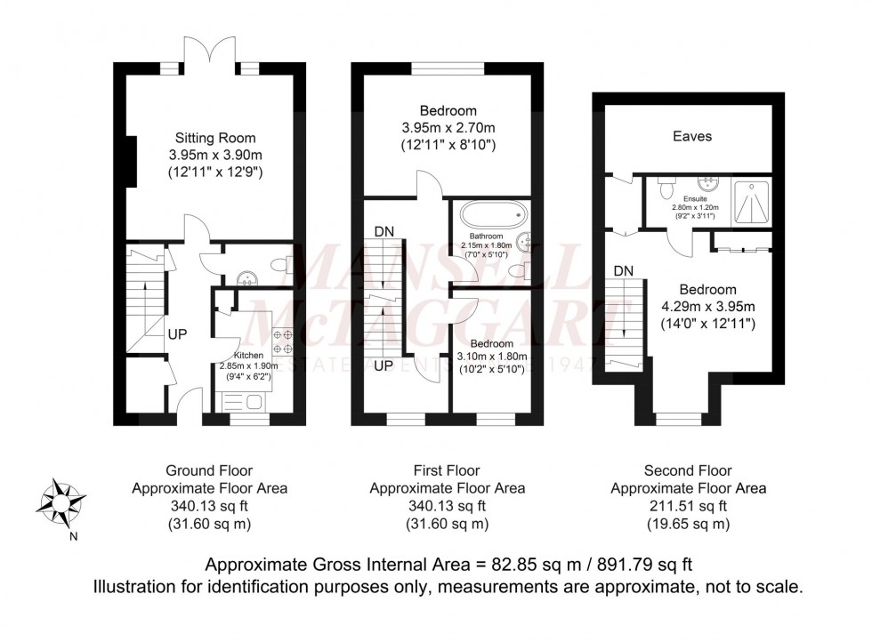Floorplan for Harrys Way, Faygate, RH12