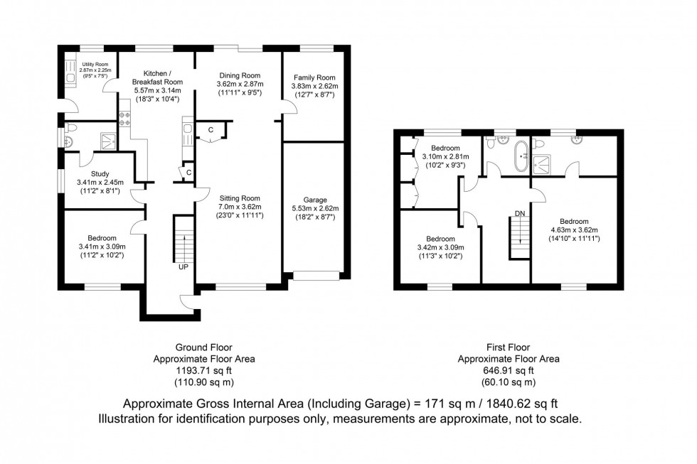 Floorplan for Corseley Road, Groombridge, TN3