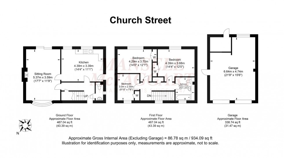 Floorplan for Church Street, Cox Green, RH12