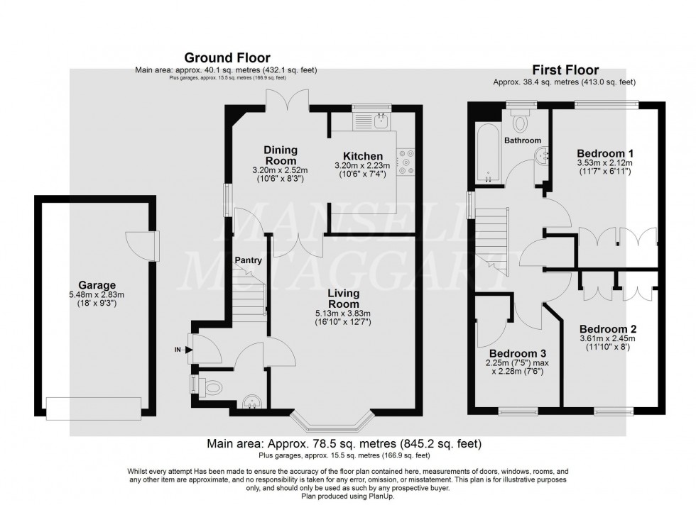 Floorplan for Lulworth Close, Crawley, RH11