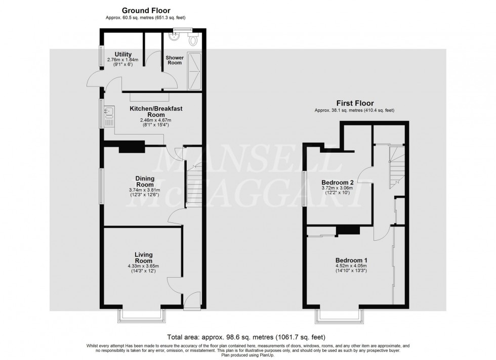 Floorplan for Reigate Road, Hookwood, RH6