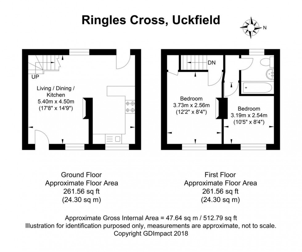 Floorplan for Ringles Cross, Uckfield, TN22