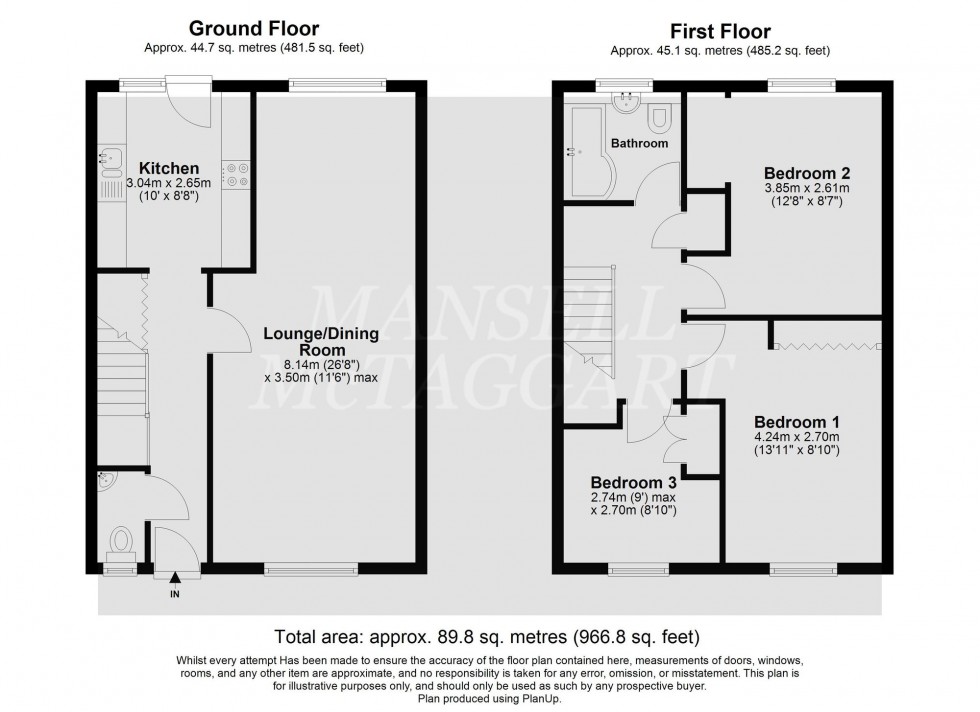 Floorplan for Morton Close, Crawley, RH11