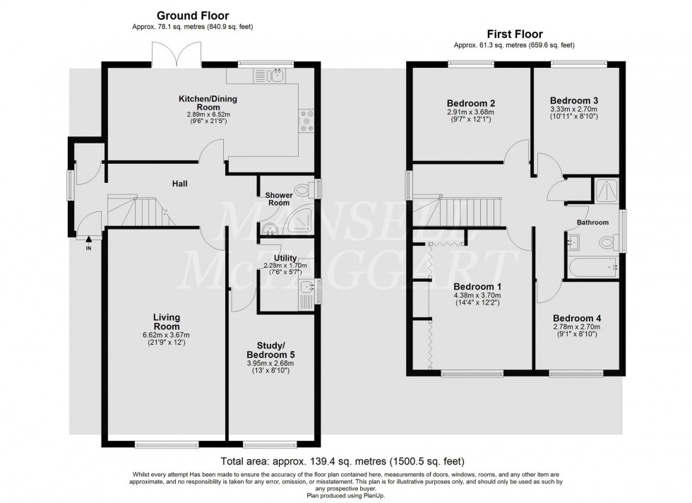 Floorplan for Oak Close, Copthorne, RH10
