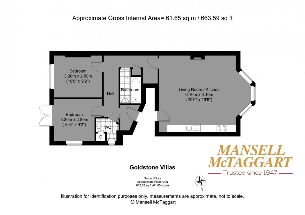 Floorplan for Goldstone Villas, Hove, BN3
