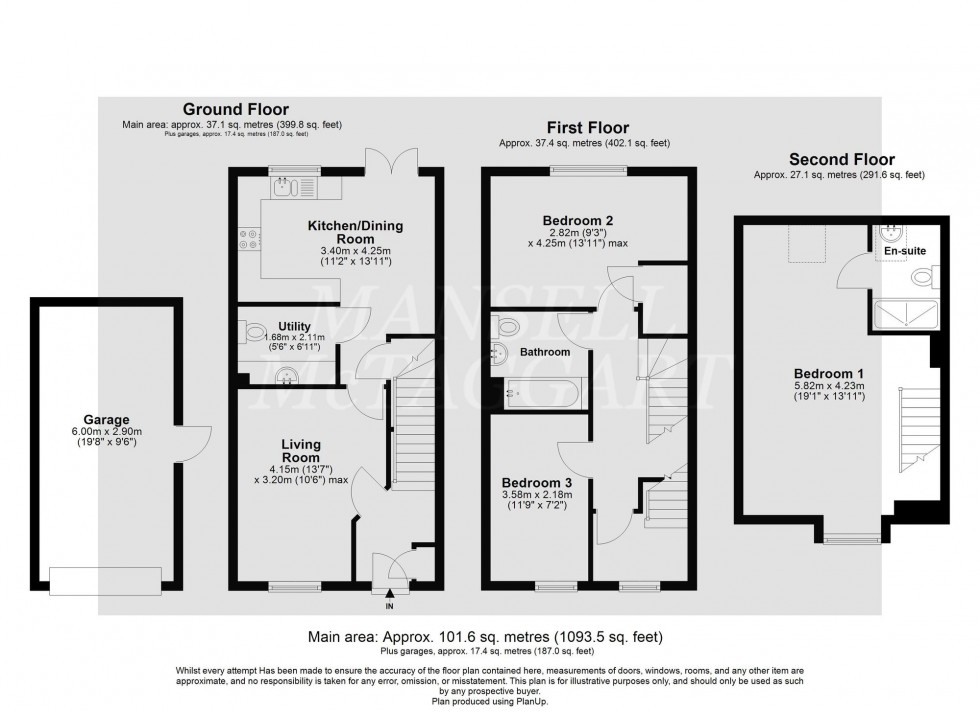 Floorplan for Butlers Way, East Grinstead, RH19