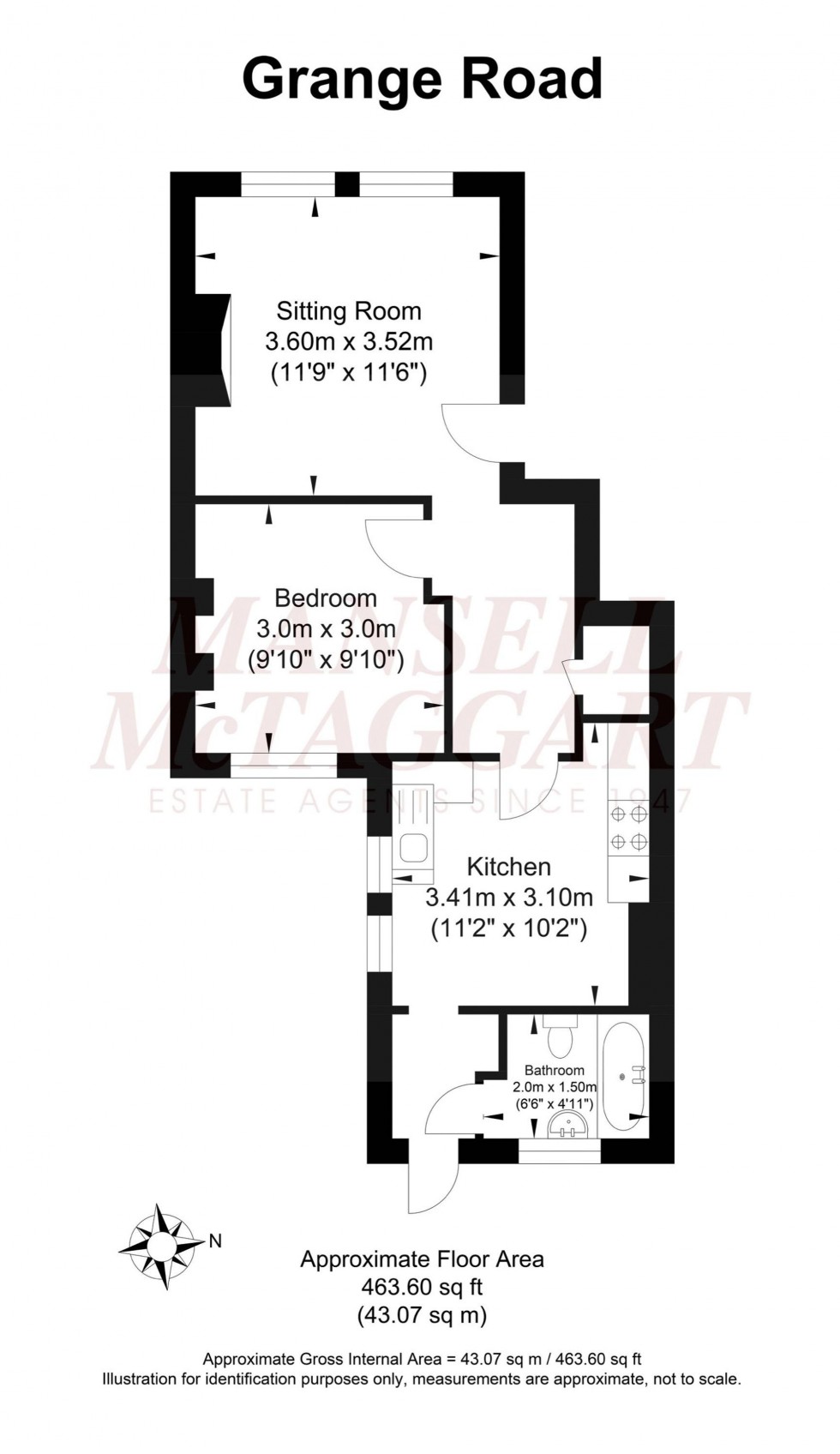Floorplan for Grange Road, Hove, BN3