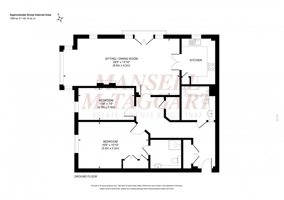 Floorplan for Ditchling Road, The Cedars St. Georges Park Ditchling Road, RH15