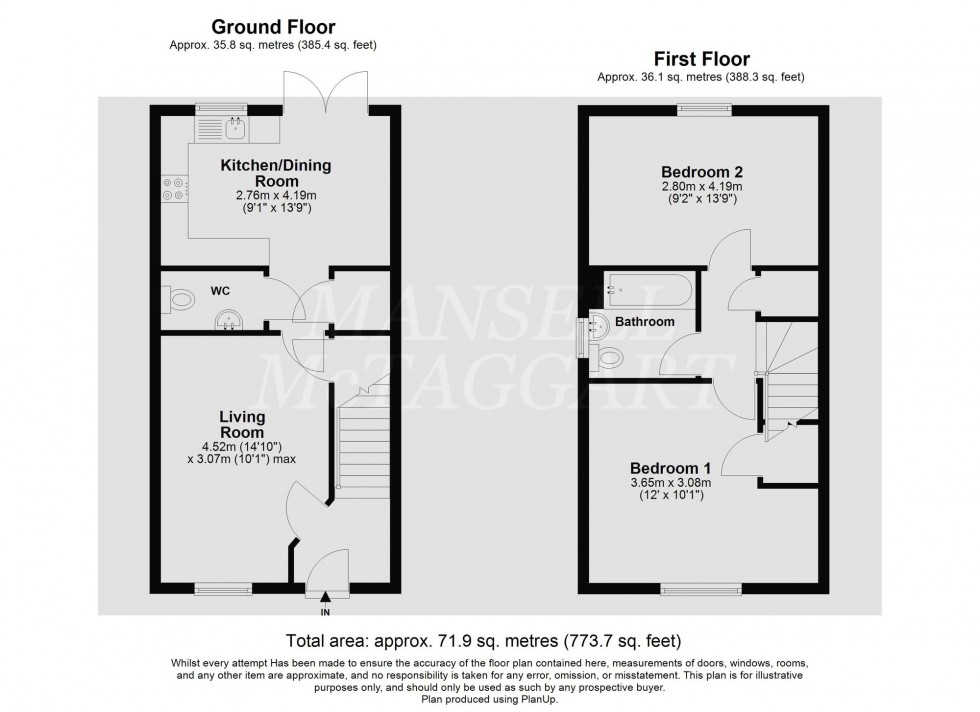 Floorplan for Butlers Way, East Grinstead, RH19