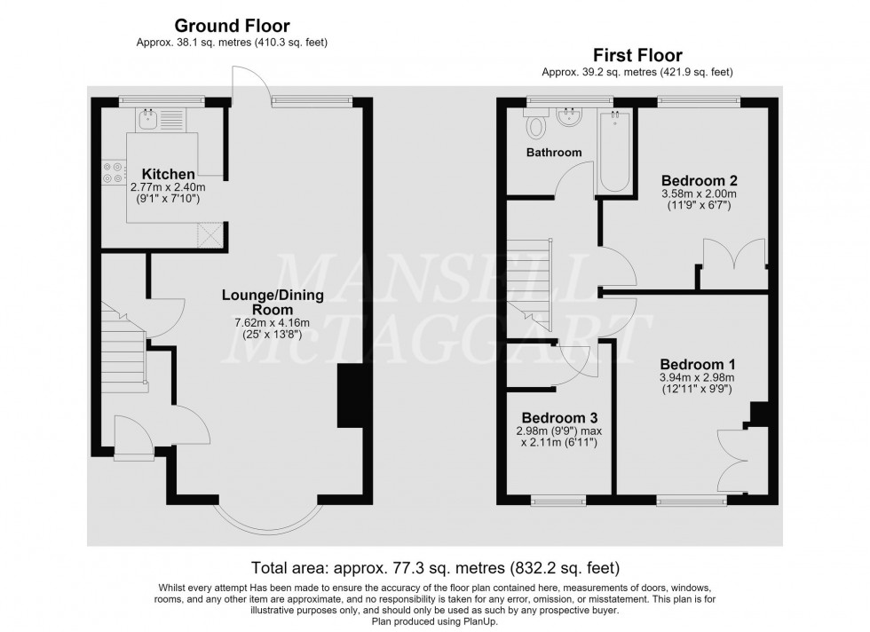 Floorplan for Lyndhurst Close, Crawley, RH11