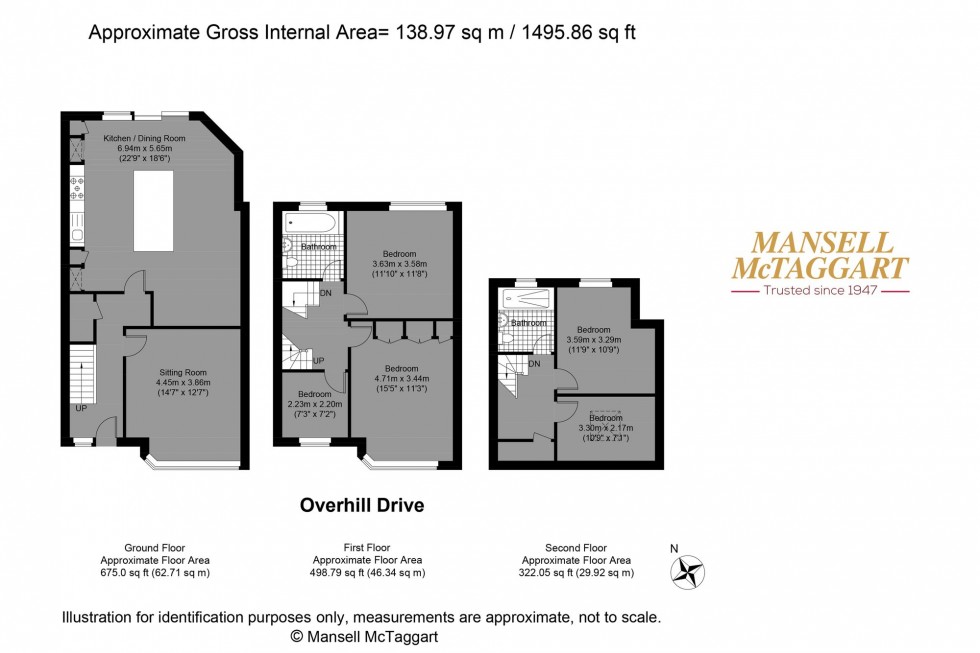 Floorplan for Overhill Drive, Brighton, BN1