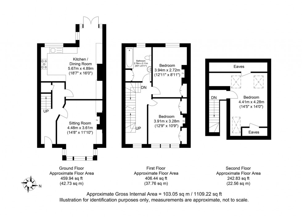Floorplan for St. Swithuns Terrace, Lewes, BN7