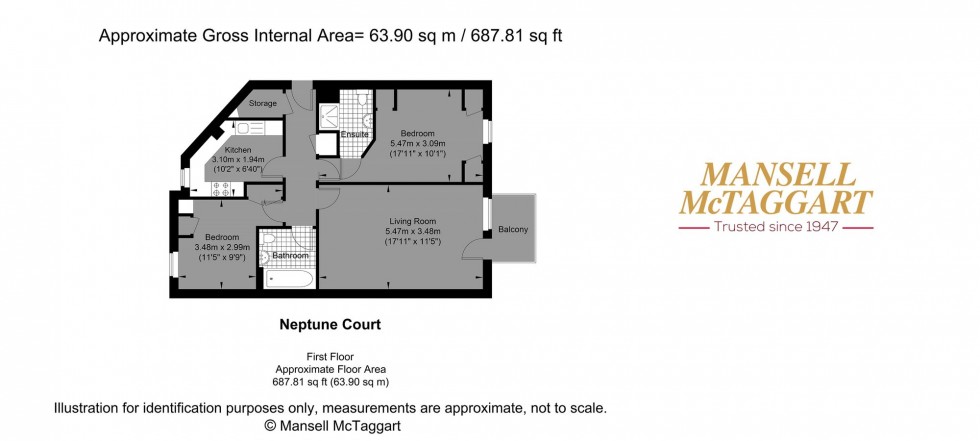 Floorplan for The Strand, Brighton Marina Village, BN2