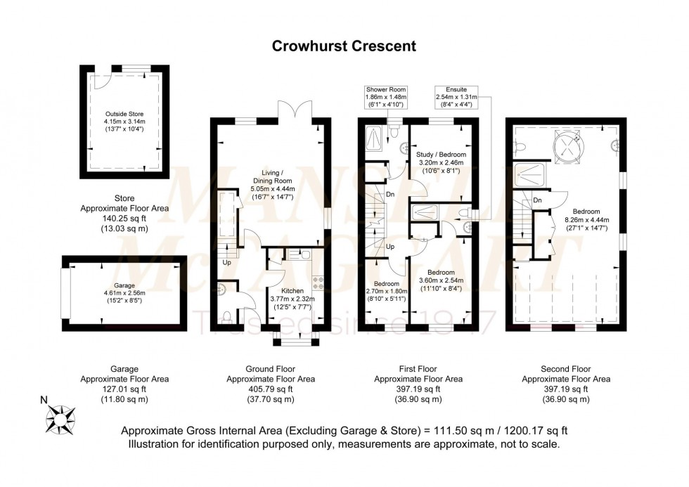 Floorplan for Crowhurst Crescent, Storrington, RH20