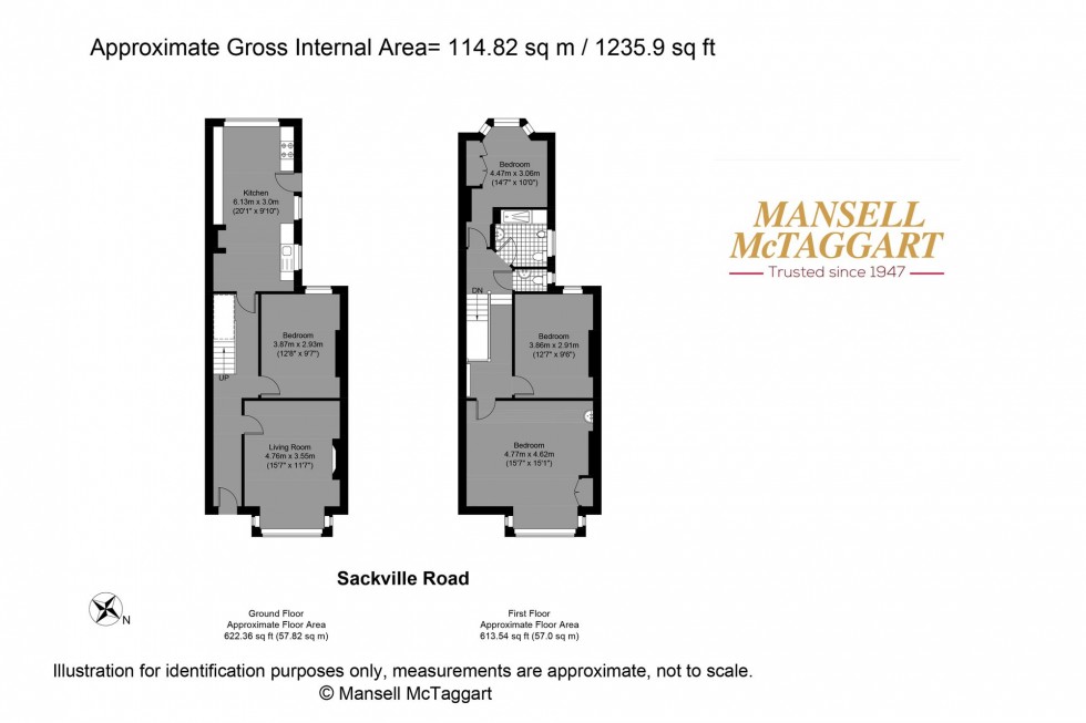 Floorplan for Sackville Road, Hove, BN3