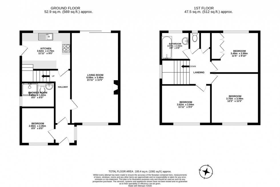 Floorplan for Roffeys Close, Copthorne, RH10