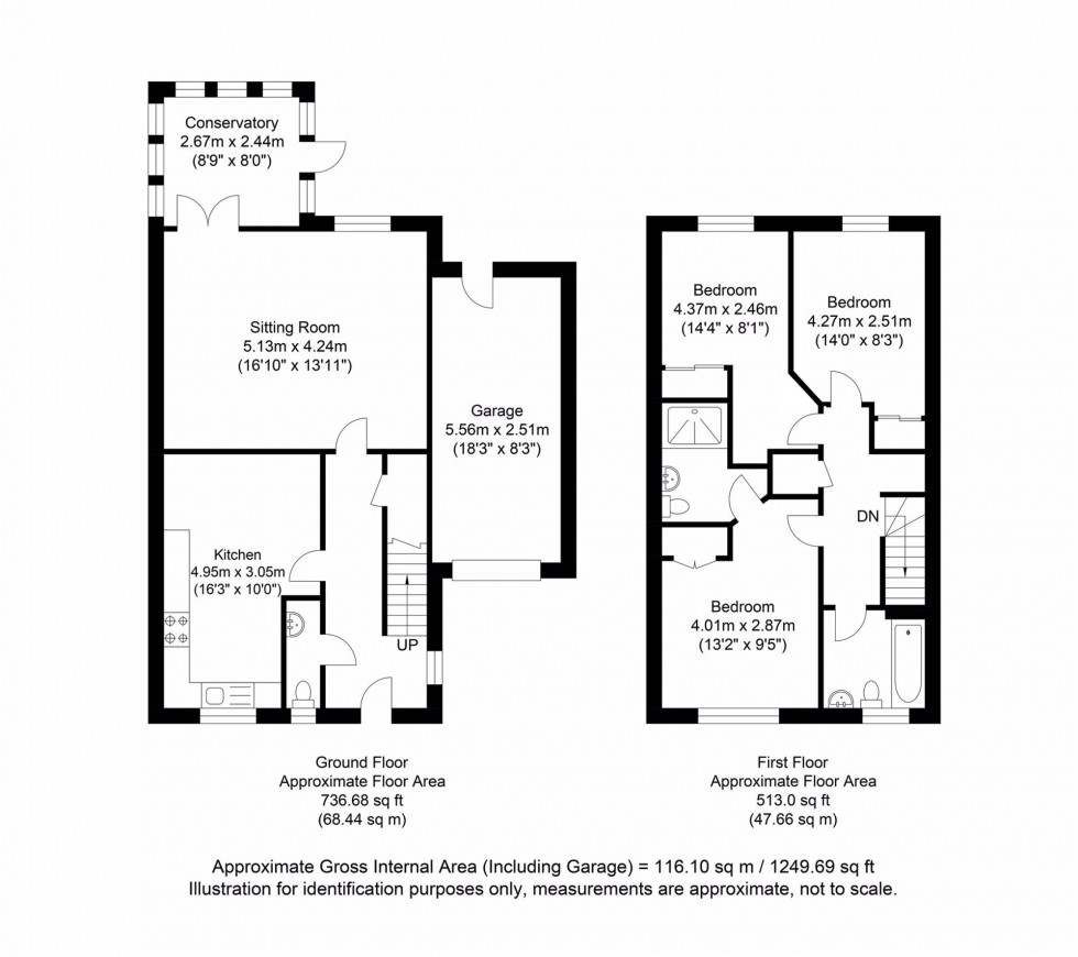 Floorplan for Byron Close, Ringmer, BN8