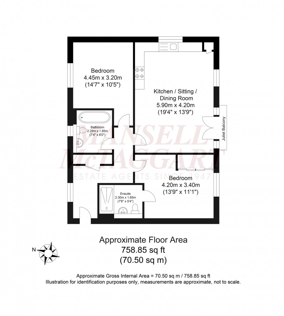 Floorplan for Bricklayer Lane, Faygate, RH12