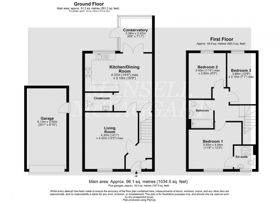 Floorplan for Coneyburry Grove, East Grinstead, RH19
