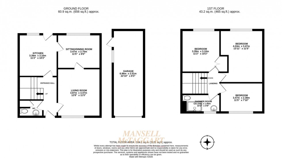 Floorplan for Manor Drive, Horley, RH6