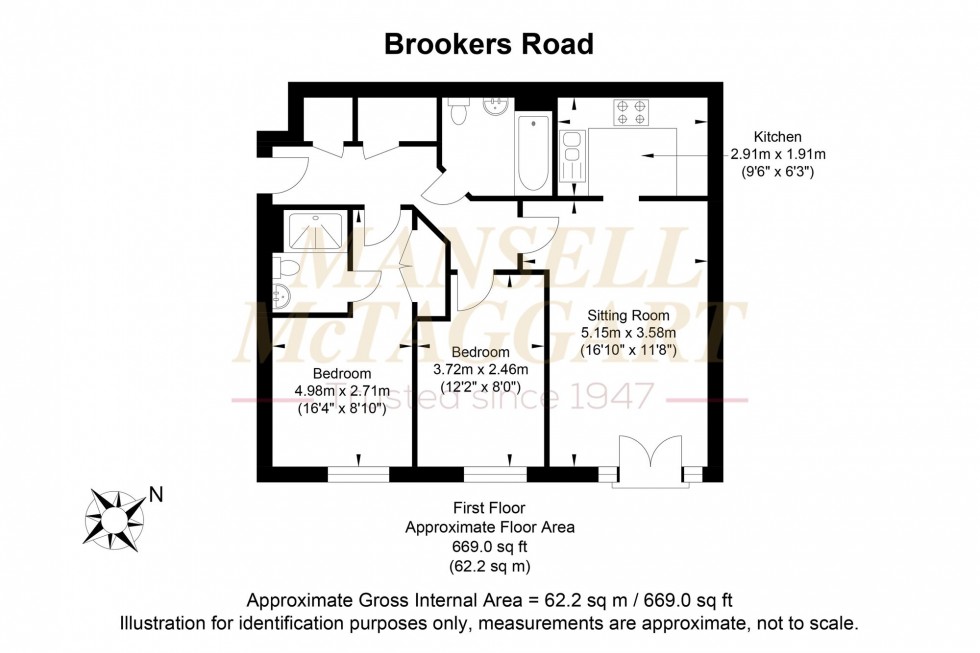 Floorplan for Brookers Road, Amberley Court Brookers Road, RH14