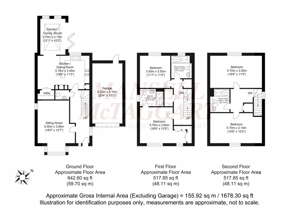 Floorplan for Arun Valley Way, Faygate, RH12