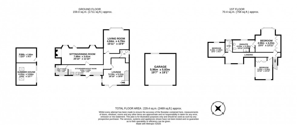 Floorplan for Legsheath Lane, East Grinstead, RH19