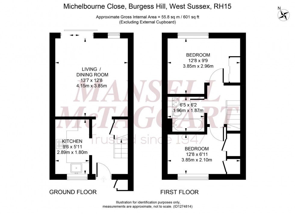 Floorplan for Michelbourne Close, Burgess Hill, RH15