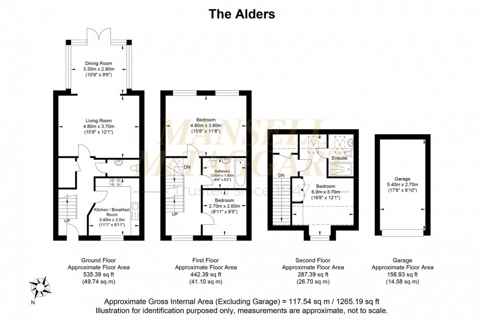 Floorplan for The Alders, Billingshurst, RH14