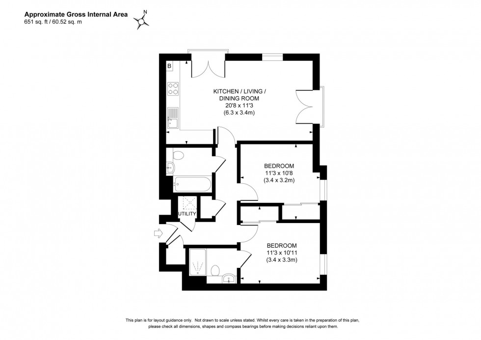 Floorplan for Virginia Drive, Haywards Heath, RH16