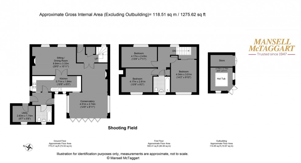 Floorplan for Shooting Field, Steyning, BN44
