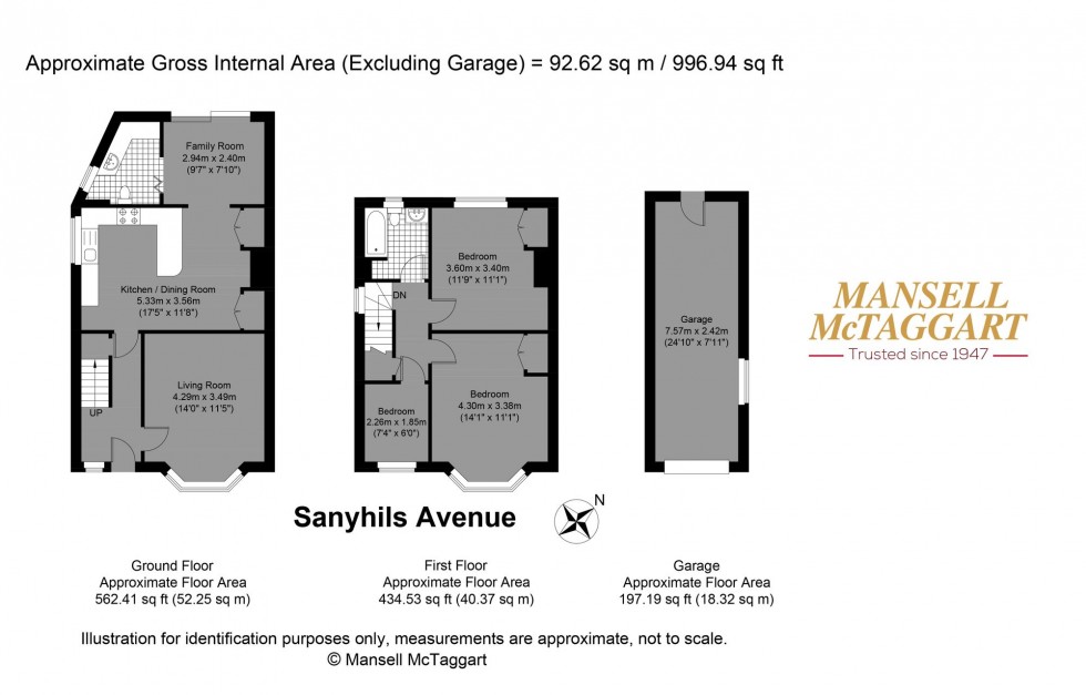 Floorplan for Sanyhils Avenue, Brighton, BN1