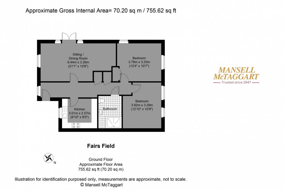 Floorplan for Fairs Field, Steyning, BN44