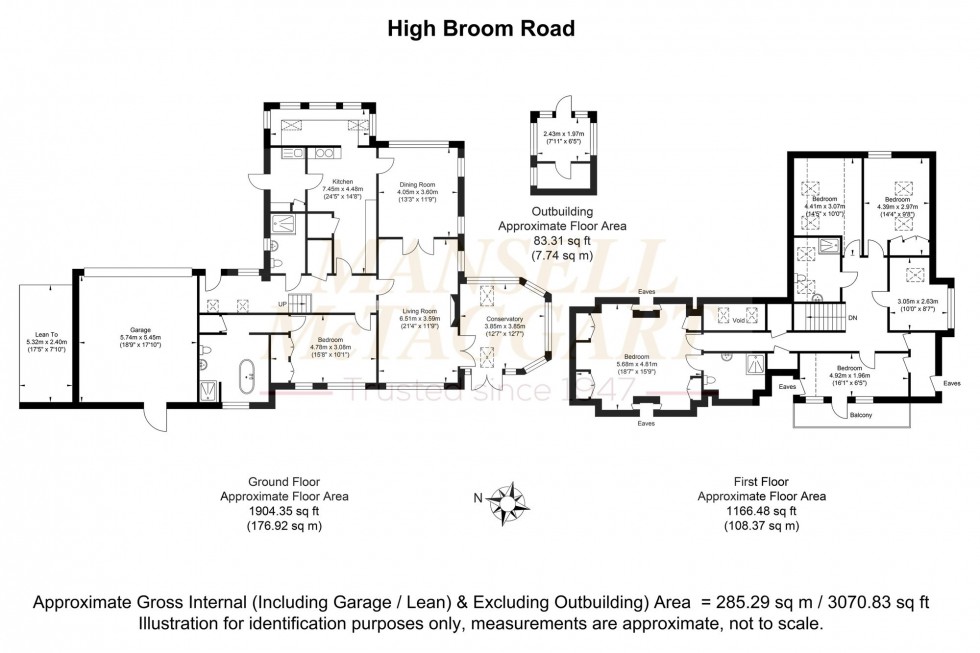 Floorplan for High Broom Road, Crowborough, TN6