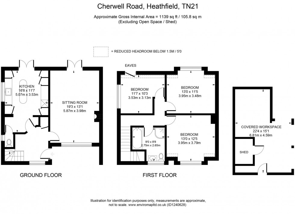 Floorplan for Cherwell Road, Heathfield, TN21