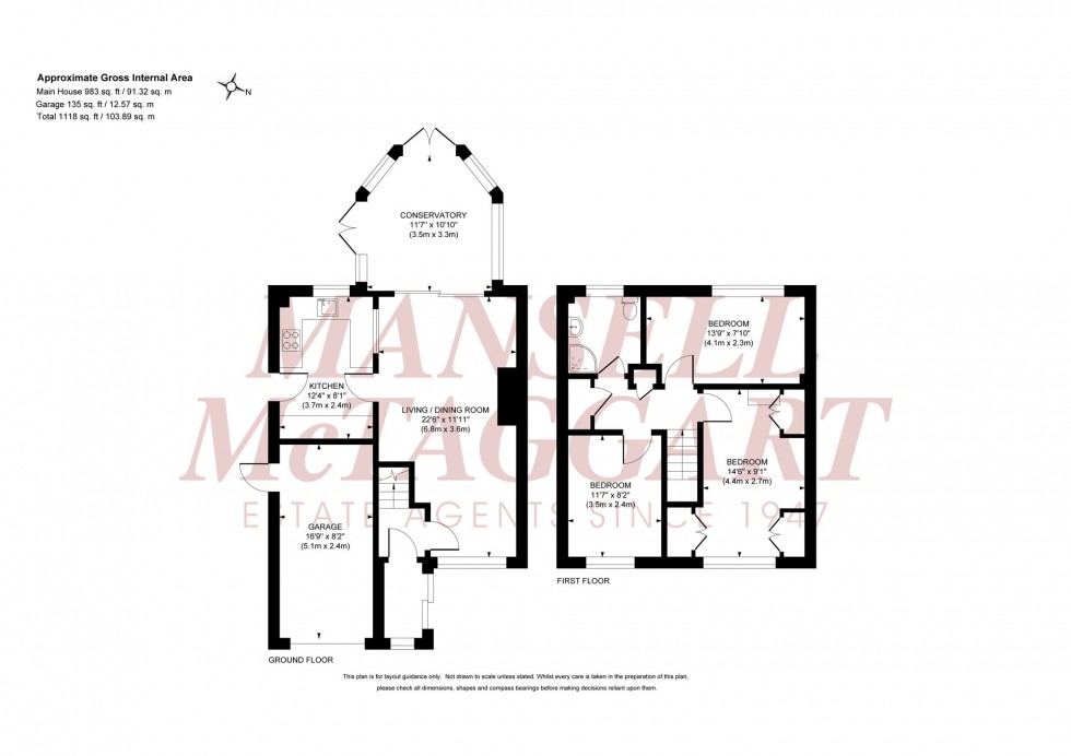 Floorplan for Petworth Drive, Burgess Hill, RH15