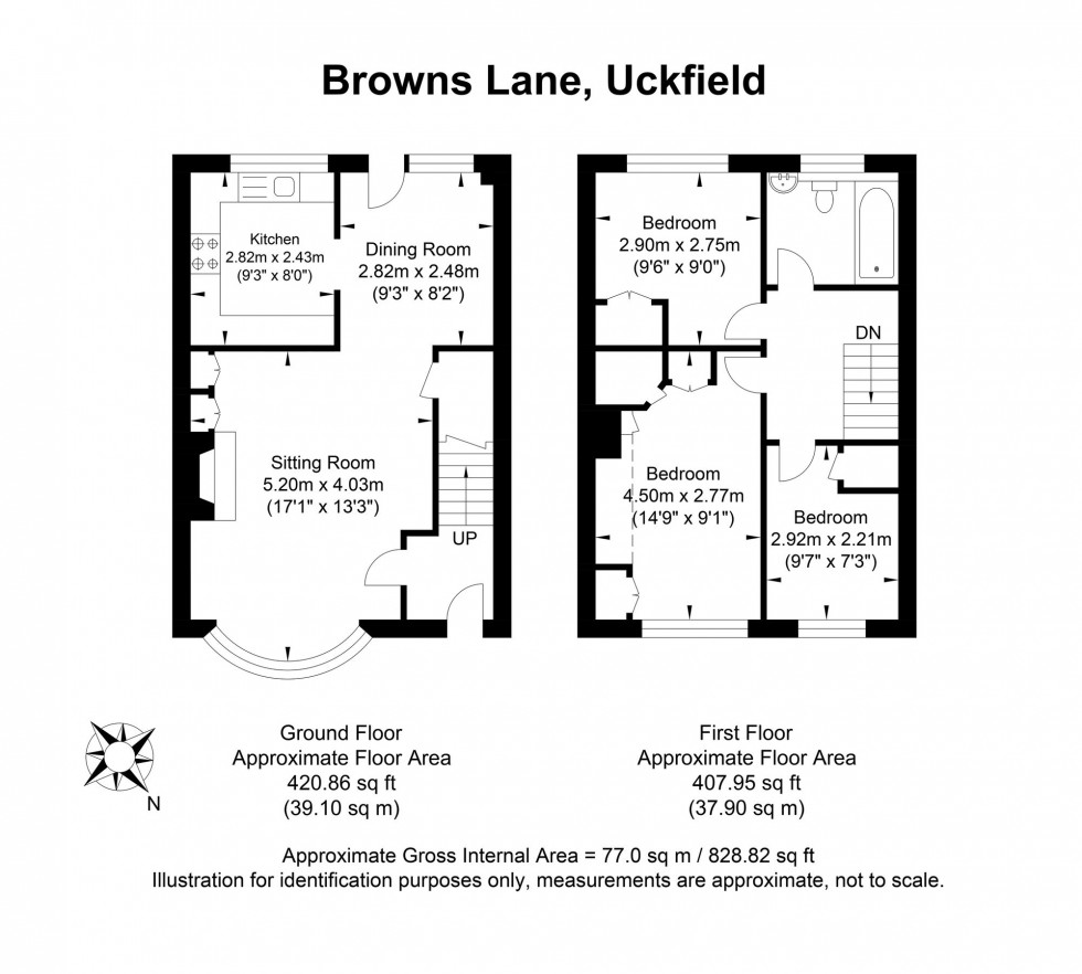 Floorplan for Browns Lane, Uckfield, TN22
