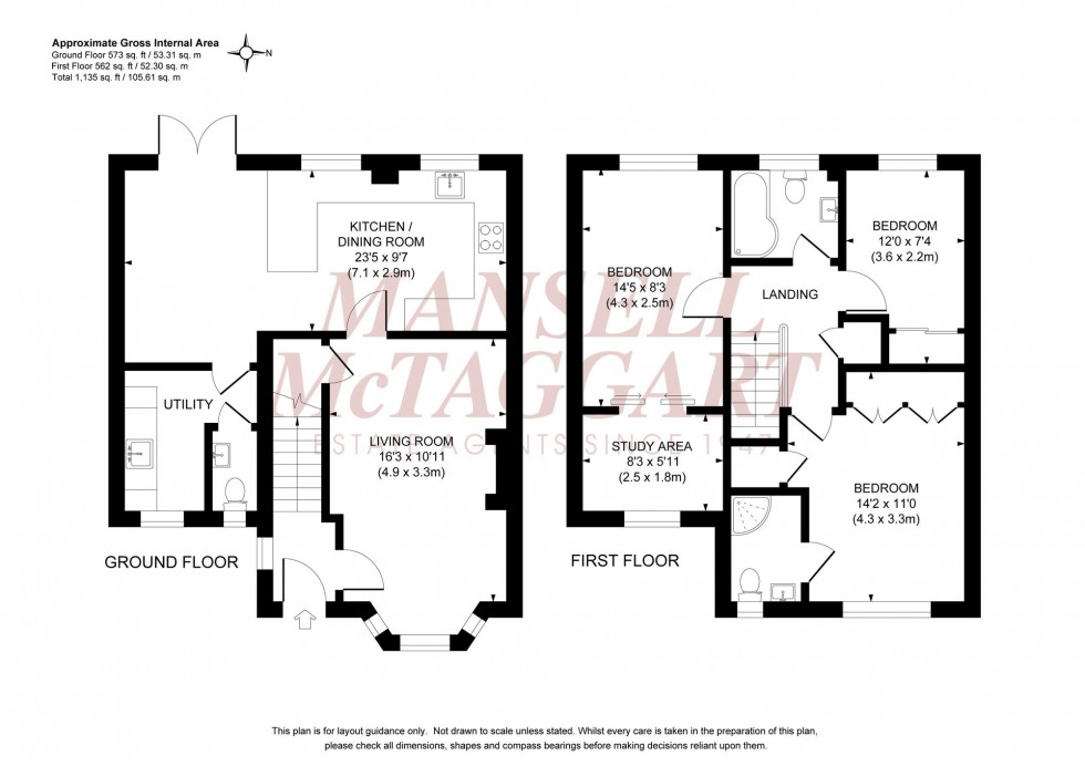 Floorplan for Foxglove Close, Burgess Hill, RH15
