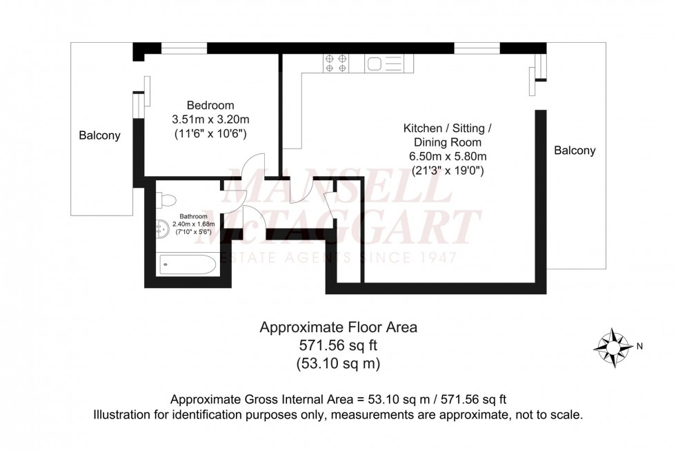 Floorplan for North Street, Horsham, RH13
