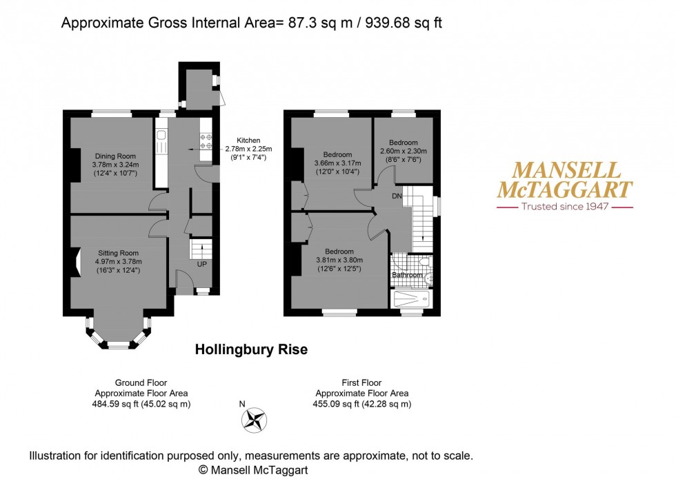 Floorplan for Hollingbury Rise, Brighton, BN1