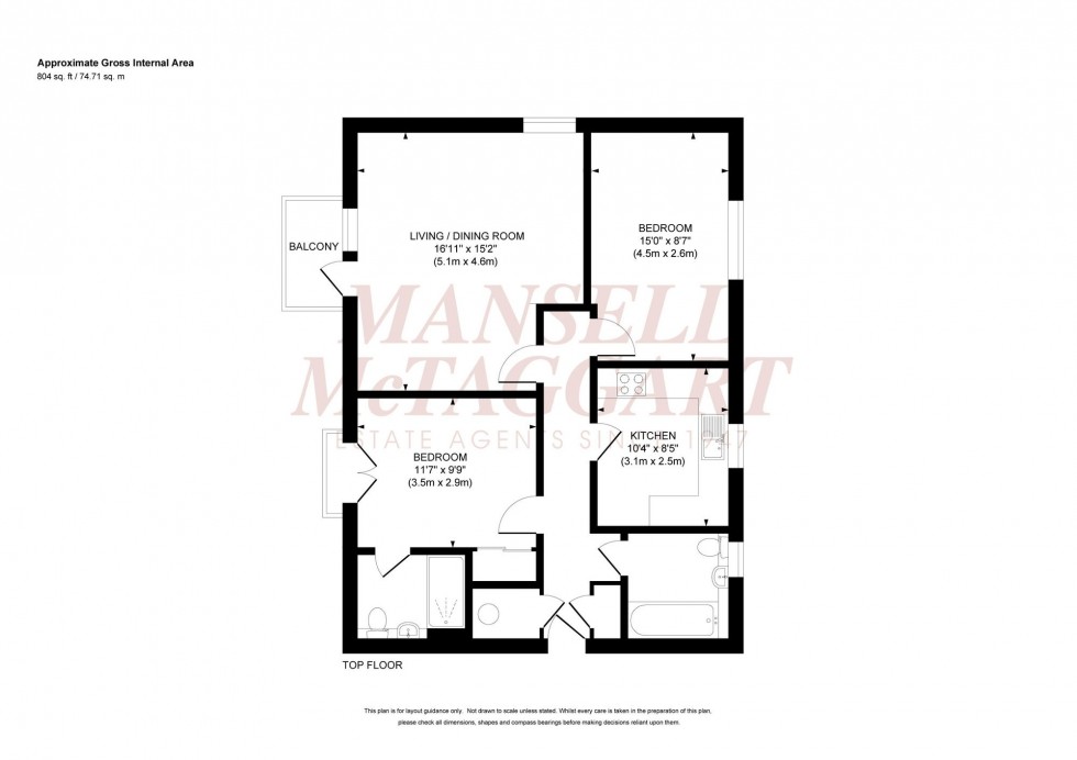 Floorplan for Craftmans Crescent, Priory Court, RH15