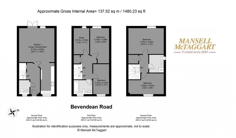 Floorplan for Bevendean Road, Brighton, BN2