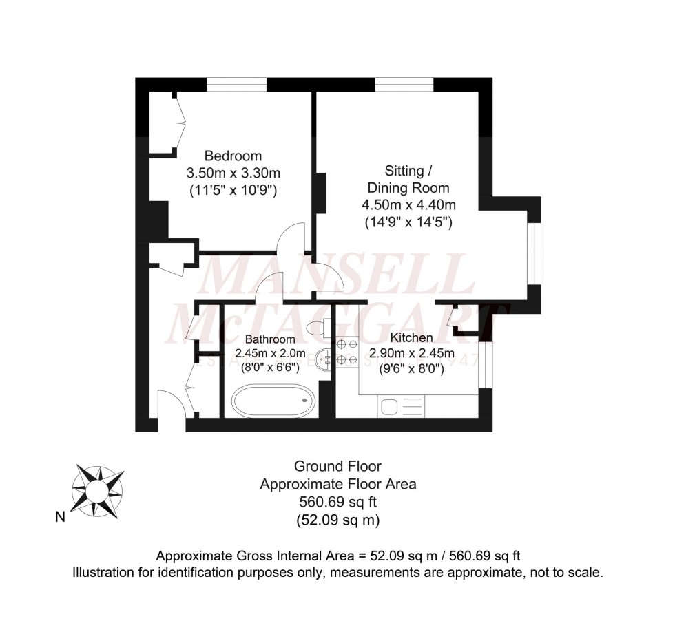 Floorplan for Timms Close, Horsham, RH12