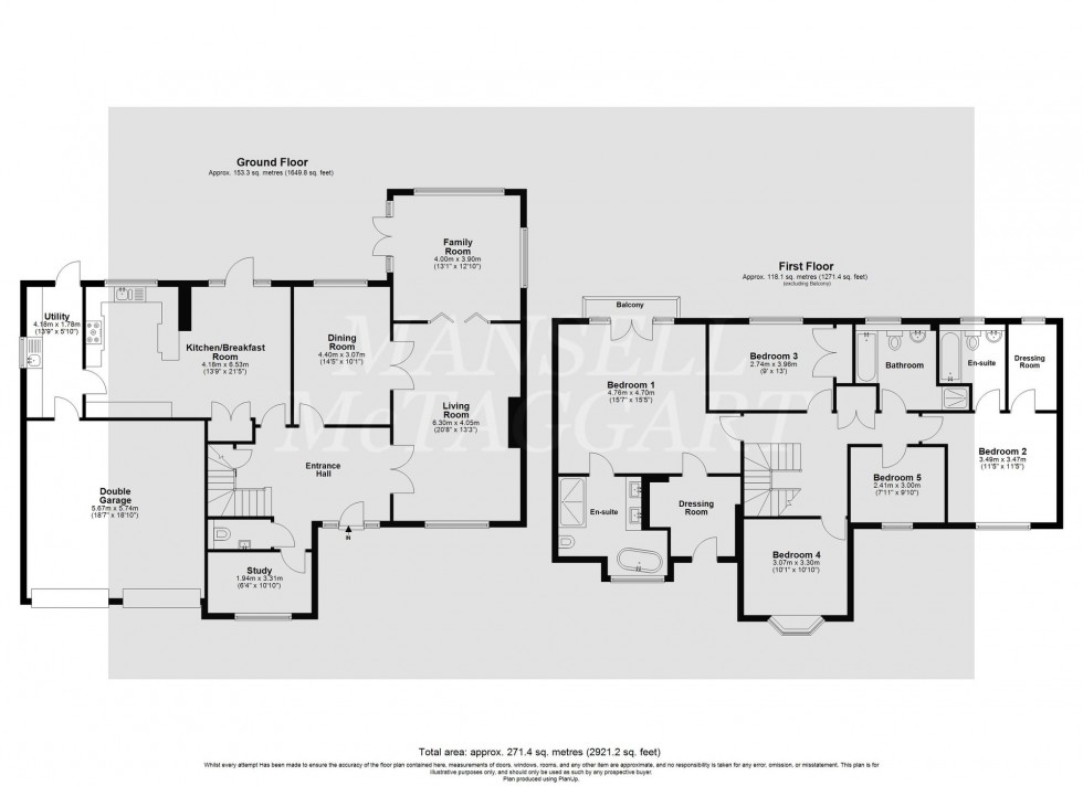 Floorplan for Holtye Place, East Grinstead, RH19