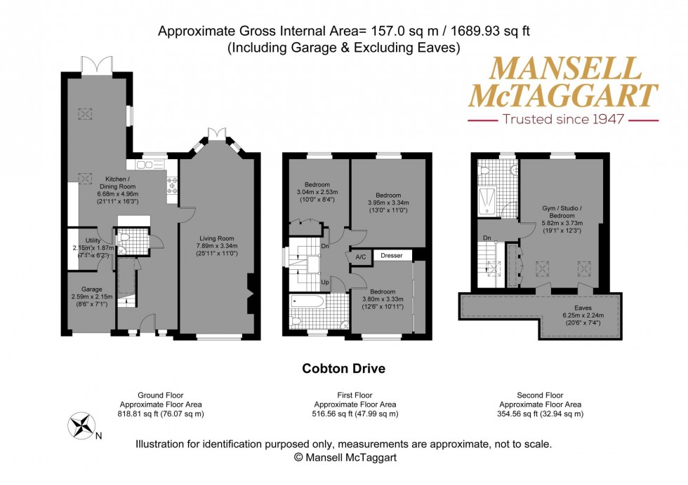 Floorplan for Cobton Drive, Hove, BN3
