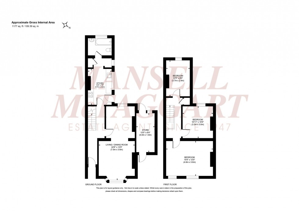 Floorplan for Nye Road, Burgess Hill, RH15