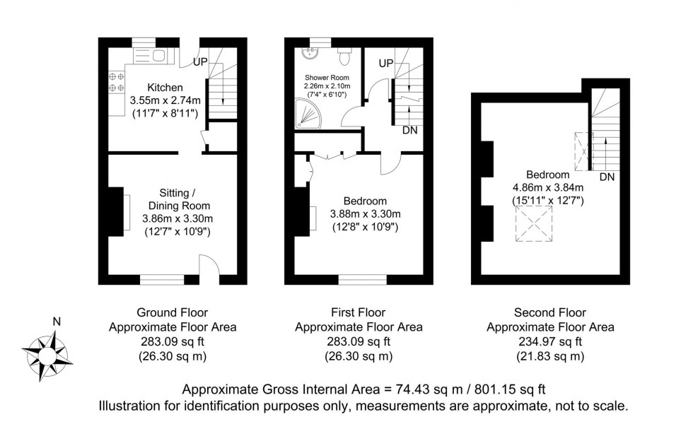 Floorplan for Priory Street, Lewes, BN7
