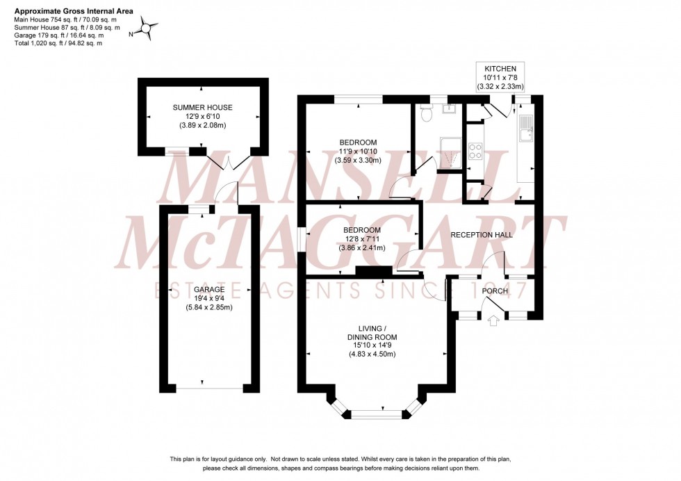 Floorplan for Dunstall Avenue, Burgess Hill, RH15