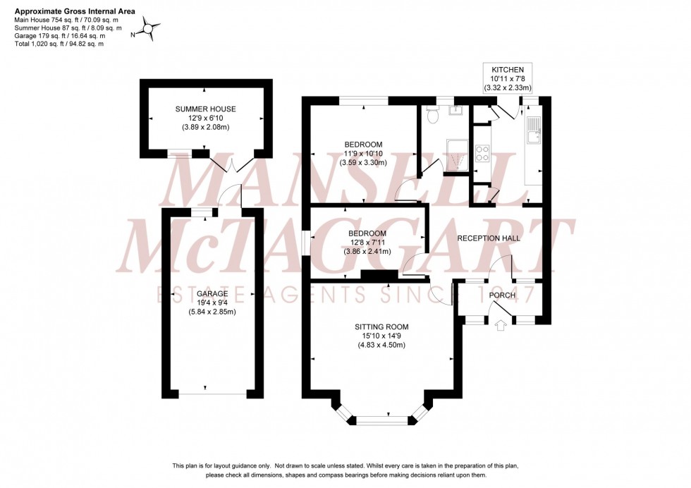 Floorplan for Dunstall Avenue, Burgess Hill, RH15