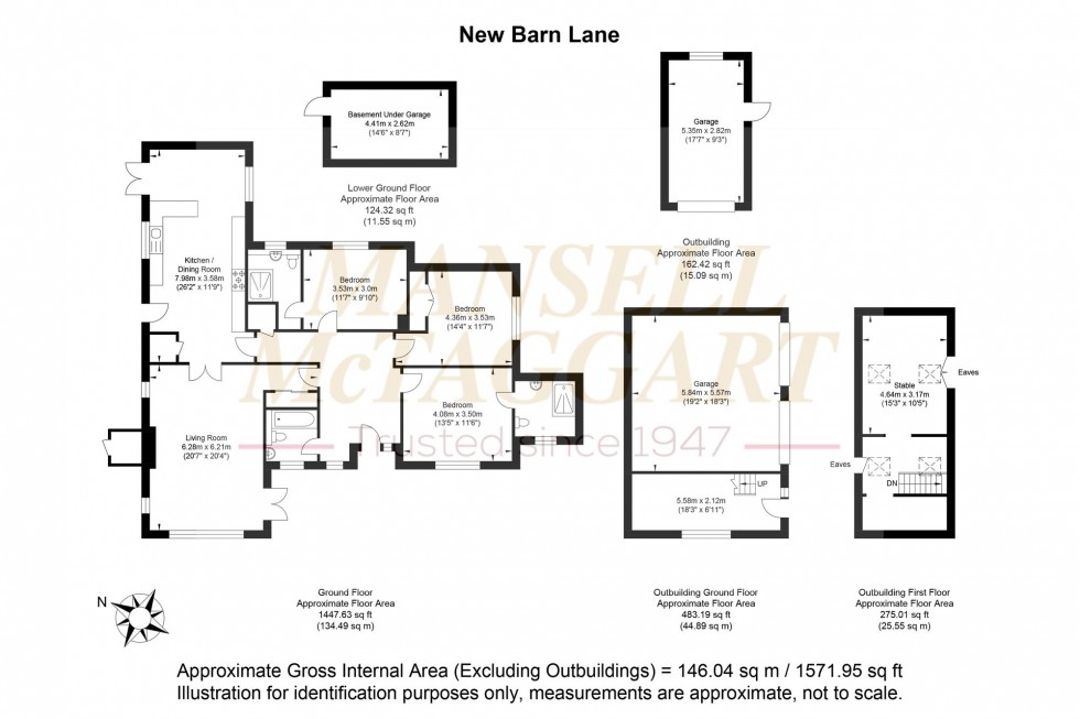 Floorplan for New Barn Lane, West Chiltington, RH20